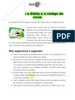 Código de cores para estudos bíblicos