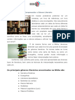 13 - A Importancia de Se Compreender o Genero Literário