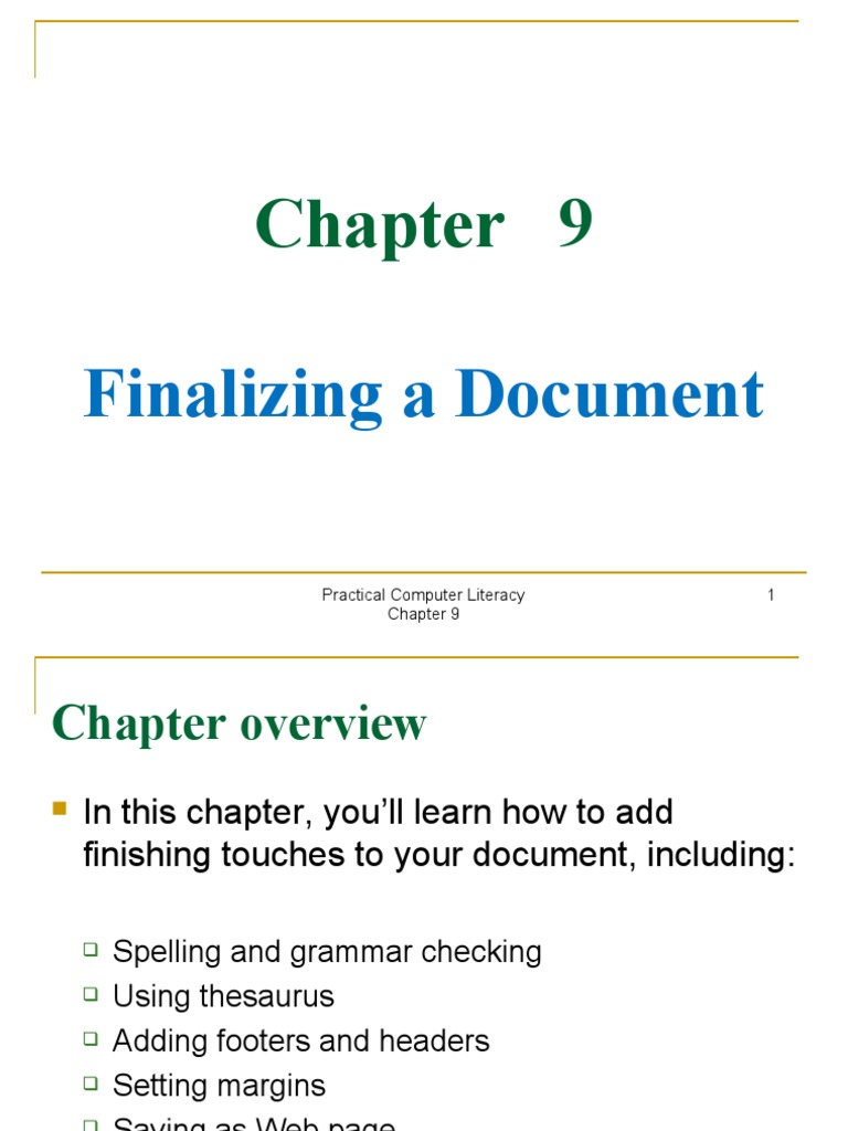 Finalizing Documents in Microsoft Word | PDF | World Wide Web ...
