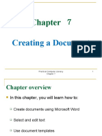 Creating A Document: Practical Computer Literacy 1