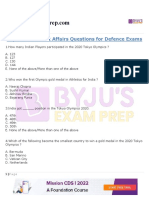 Top 200+ Current Affairs Questions For Defence Exams