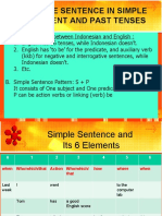 Simple Sentence Pattern Past N Present