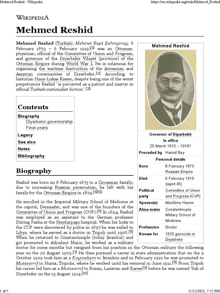 Mehmed Reshid - Wikipedia | PDF | Politics Of The Ottoman Empire ...