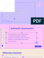 Unit 3: Authentic Assessment o F The Affective Domain (Affective Targets)