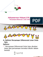 Persamaan Diferensial Linier Ordo Satu