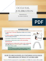 Occlusal Equilibration: Presented By: Dr. Kelly Norton