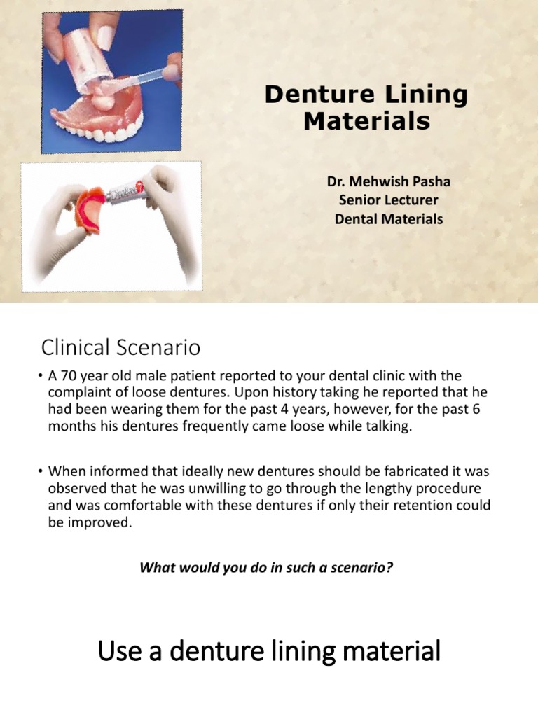 Denture Lining Materials PDF Dentures Poly(Methyl Methacrylate)