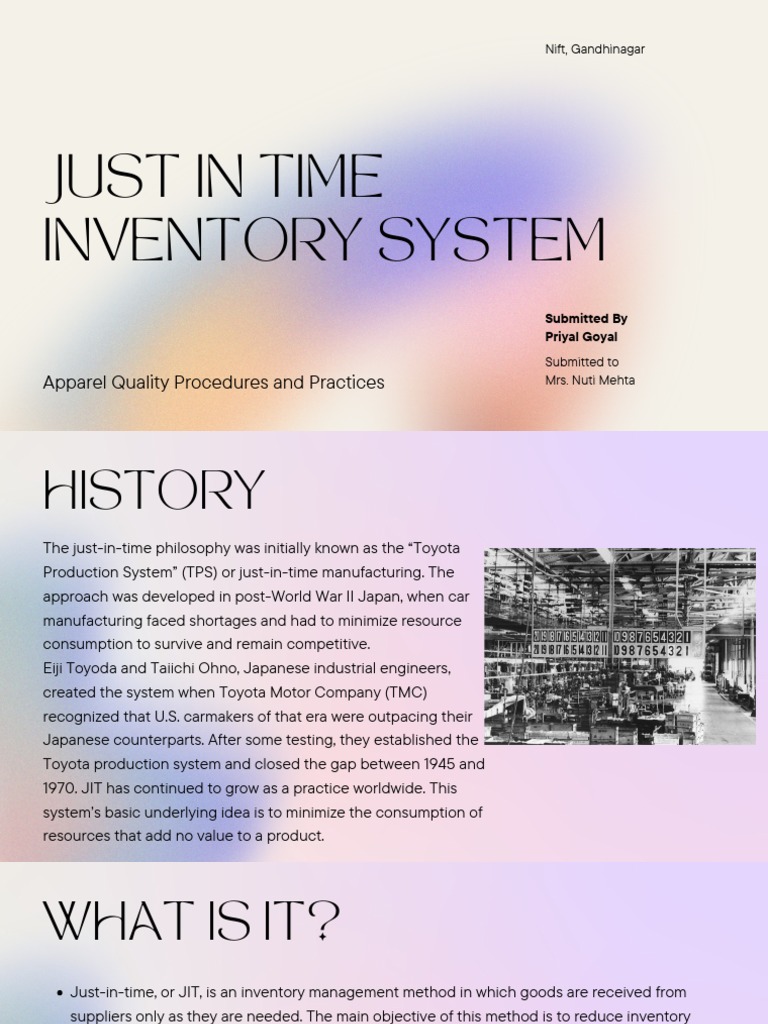 Just in Time Inventory System-2 | PDF | Inventory | Business
