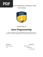 Java Lab Practical File