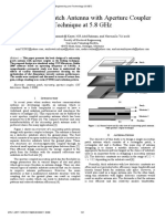 A Microstrip Patch Antenna With Aperture Coupler Technique at 5.8 GHZ
