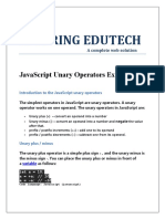 JavaScript Unary and Assignment Operators