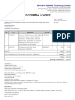 Proforma Invoice: Shenzhen SUNSKY Technology Limited