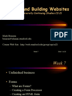 Creating and Building Websites: Stanford University Continuing Studies CS 21