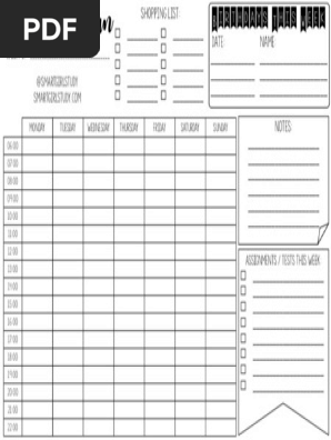 Weekly Planner Template