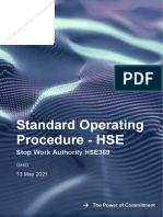 Standard Operating Procedure - HSE: Stop Work Authority HSE369
