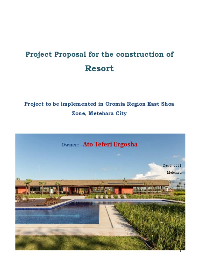 Metehara Resort Investment Proposal | PDF | Depreciation | Economic Growth