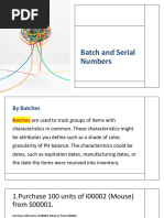 Batch and Serial Numbers