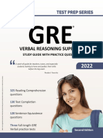 GRE Verbal Reasoning Supreme - 2022 - Sample