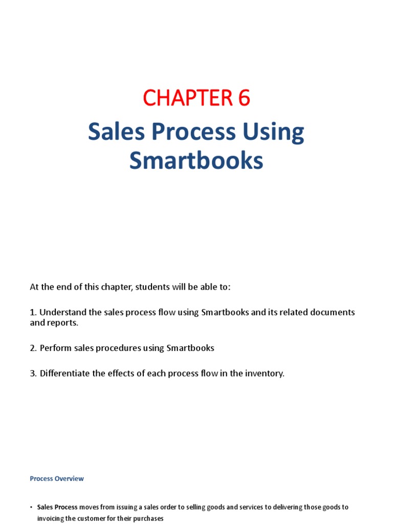 Sales Process Using Smartbooks | PDF | Invoice | Sales