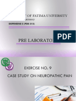 Exercise No.9 Case Study On Neuropathic Pain - Pre Lab