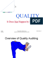 Quality: It Does Not Happen by Magic