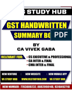 GST Handwritten Summary Book