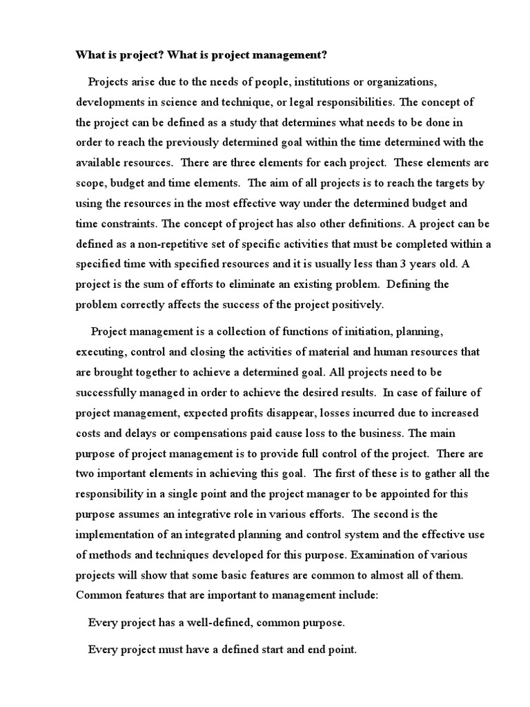 Understanding Project Management Basics | PDF | Project Management | Goal