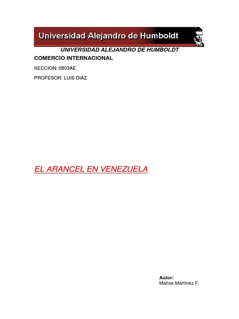 Aranceles de Aduanas en Venezuela 2024 | PDF | Arancel | aduana