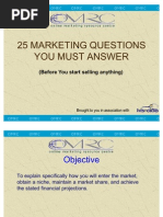 25 Marketing Questions You Must Answer