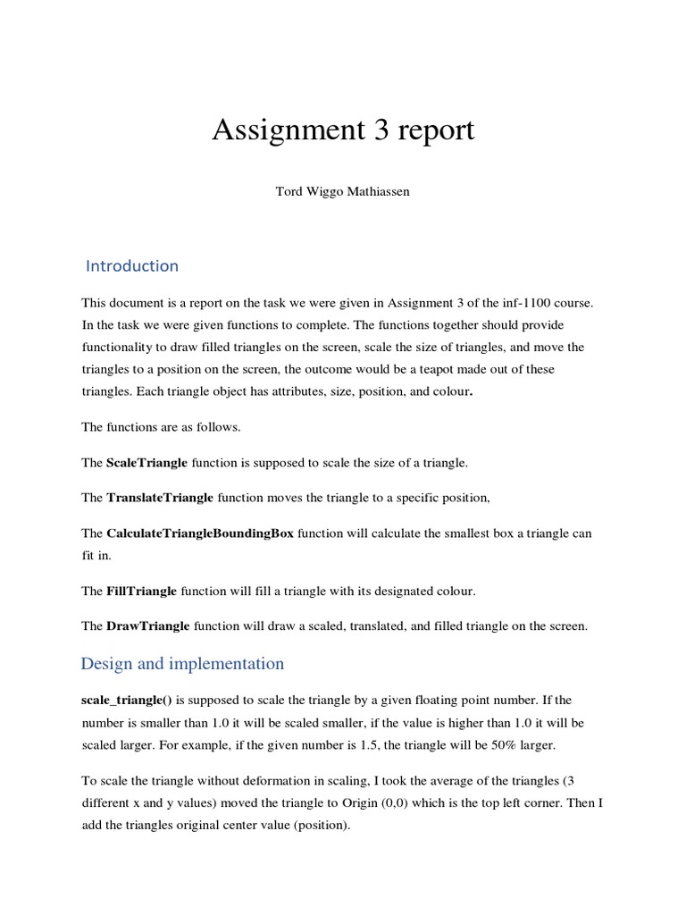 Assignment 3 | PDF | Triangle | Algorithms