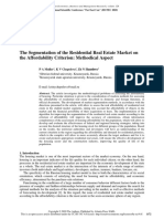 The Segmentation of The Residential Real Estate Market On The Affordability Criterion: Methodical Aspect