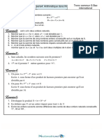 Exercices Maths TC International 1 1