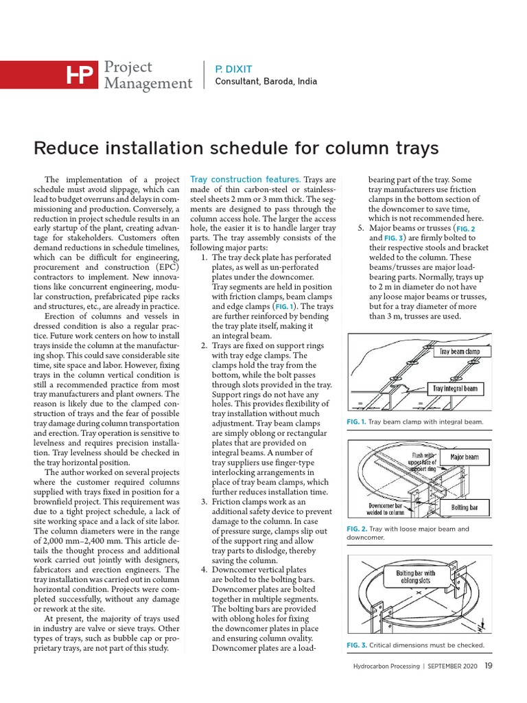 Column Tray Installation Simplified | PDF | Column | Mechanical Engineering