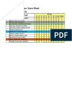 Science Quiz Bee Score Sheet Grade 6