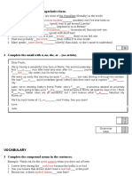 English File Intermediate Test Unit 3 & 4