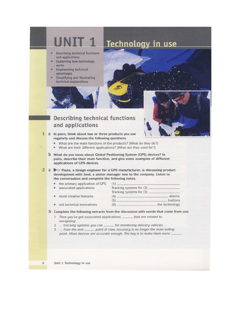 U1 Describing Technical Functions and Applications | PDF