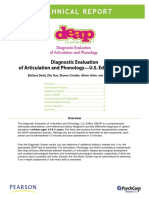Technical Report: Diagnostic Evaluation of Articulation and Phonology-U.S. Edition (DEAP)