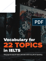 Vocabulary For 22 Topics in IELTS