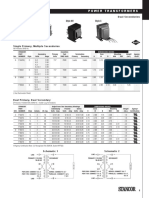 Power Transformers: Dual Secondaries Style S Style NV Style C