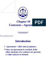 Contracts—Agreement Chapter 10 Summary