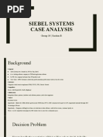 Siebel Systems Case Analysis: Group 10 - Section B