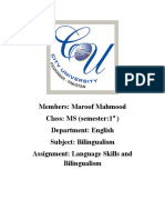 Langauge Skills and Bilingualism Maroof