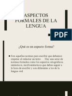 Aspectos Formales de La Lengua