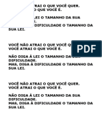 Você Não Atrai o Que Você Quer