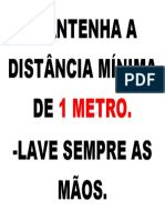 Mantenha A Distância Mínima de 1 Metro