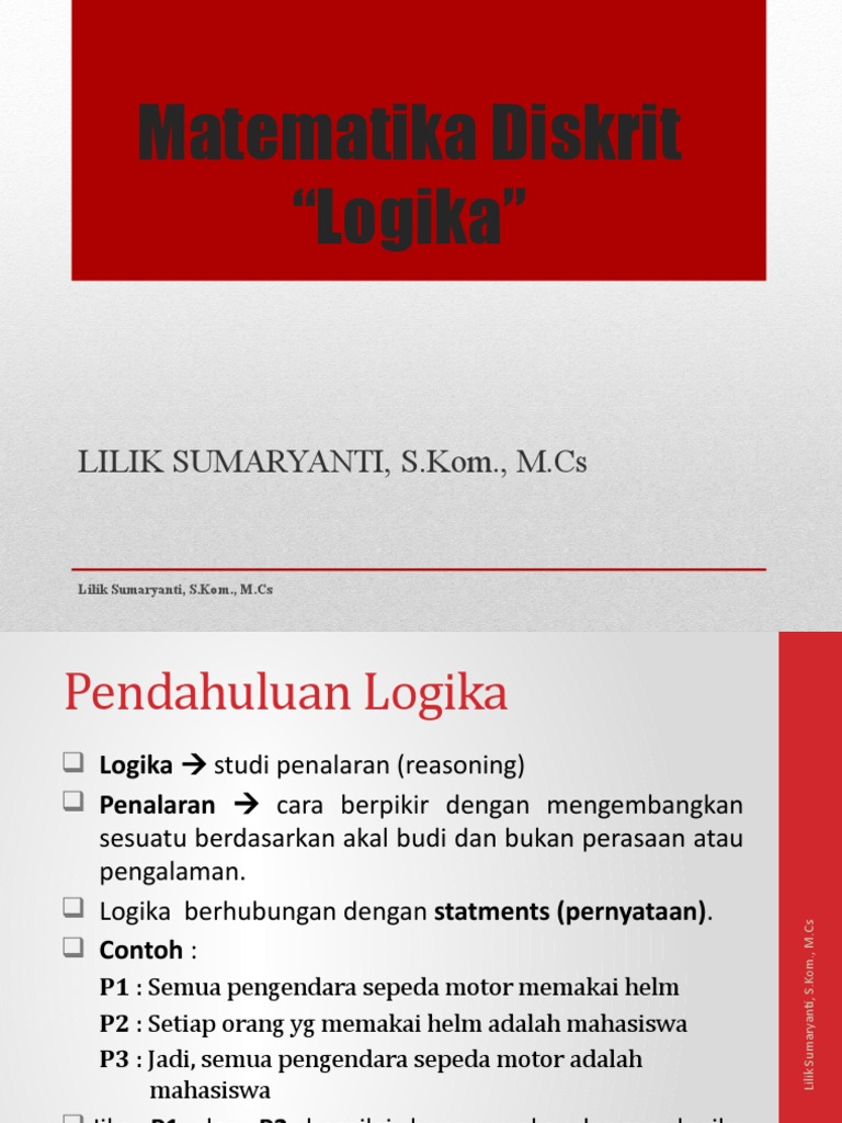 Logika dan Proposisi dalam Matematika | PDF