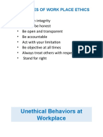 Objectives of Work Place Ethics
