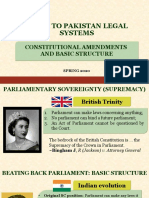 Intro To Pakistan Legal Systems: Constitutional Amendments and Basic Structure