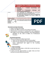 Teaching Internship Phases and Laws