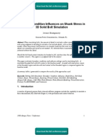 Boundary Condition Influences On Shank Stress in 3D Solid Bolt Simulation